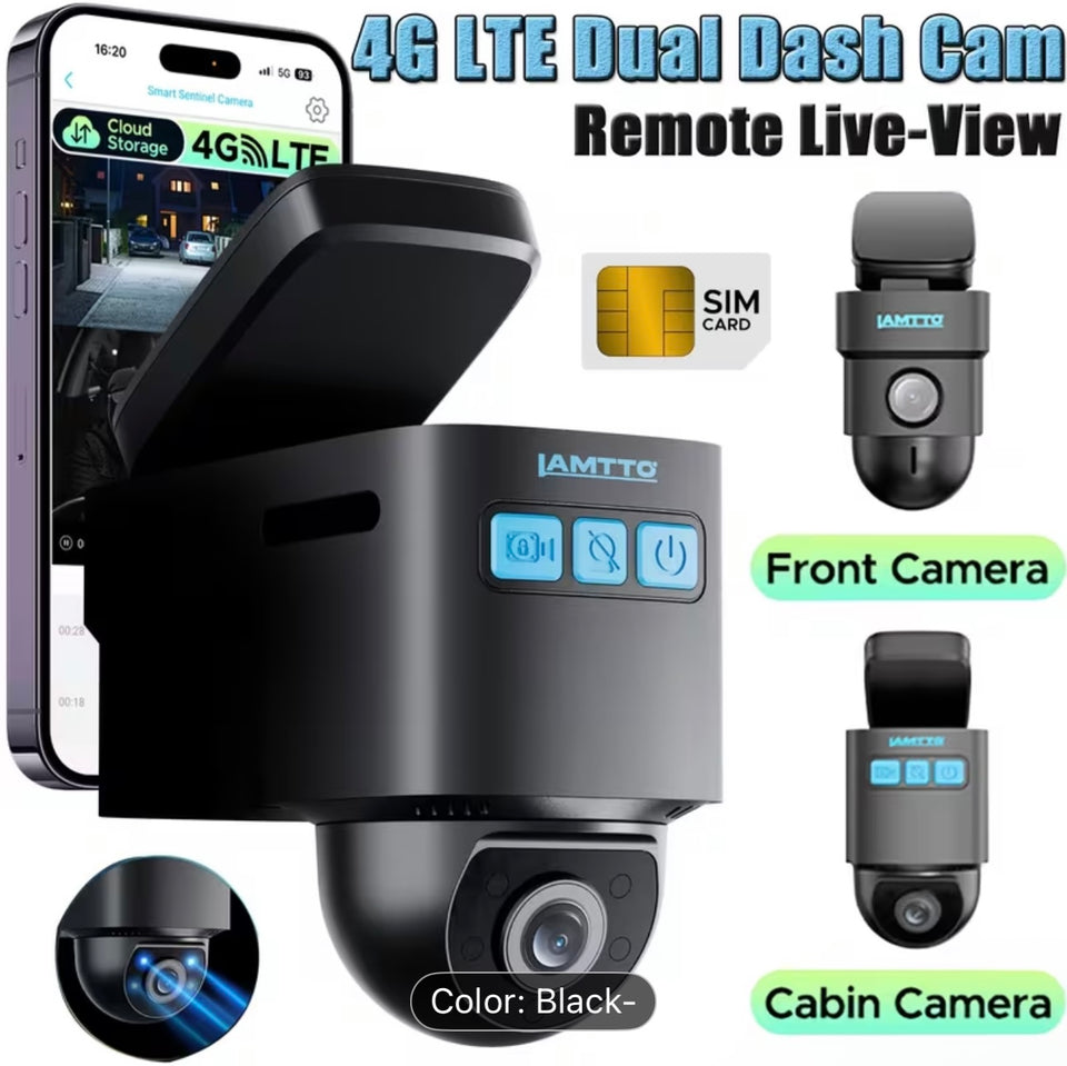 * Dash Cam* ki gen koneksyon *LTE*, sa vle di li ka itilize rezo mobil (tankou 4G) pou li voye videyo sou entènèt oswa sou telefòn ou.